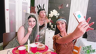 Dorm Room Fucksgiving with Jasmine Vega, Zoe Clark and Amilia Onyx