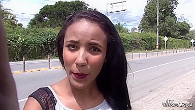 Sassy Colombian Dayana Cruz gets facial in hot hard revenge fuck