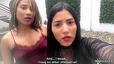 Sandra Jimenez and Valentina Rendon in Girl on girl fingering in revenge sex session