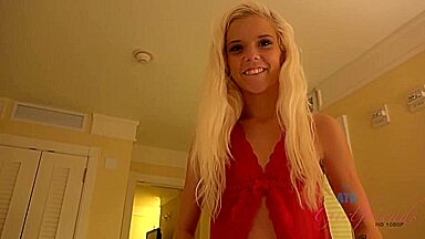 Halle Von in Creampie Halle after getting so turned on by her petite body