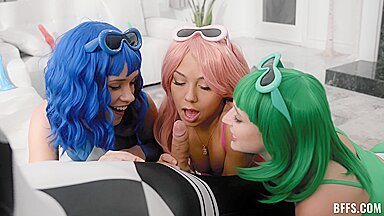 Khloe Kingsley, Bianca Bangs And Laney Grey In Mighty Power Pussy Smashers